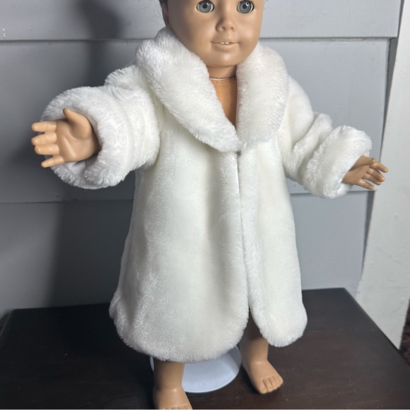 Vintage 1996 Fibrecraft Materials American Girl Doll Size 18” Faux Fur Coat - Picture 8 of 16